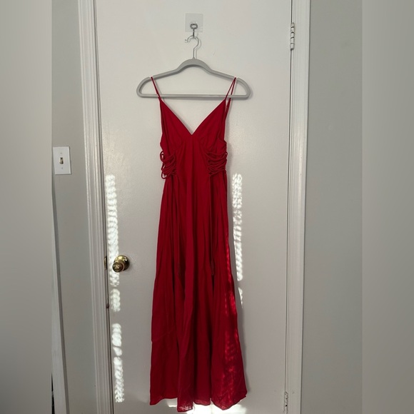 Farm Rio Elegant Red Maxi Dress - Picture 10 of 10